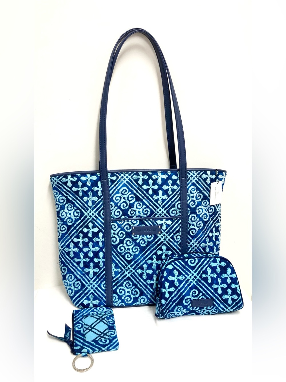Vera Bradley Small Vera Tote Cuban Tiles SET
